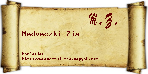 Medveczki Zia névjegykártya